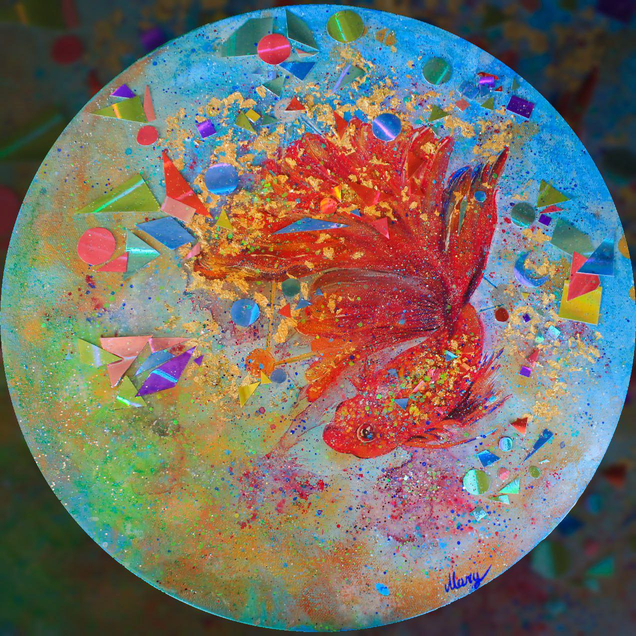 Mokari On Art Painting Betta Fish