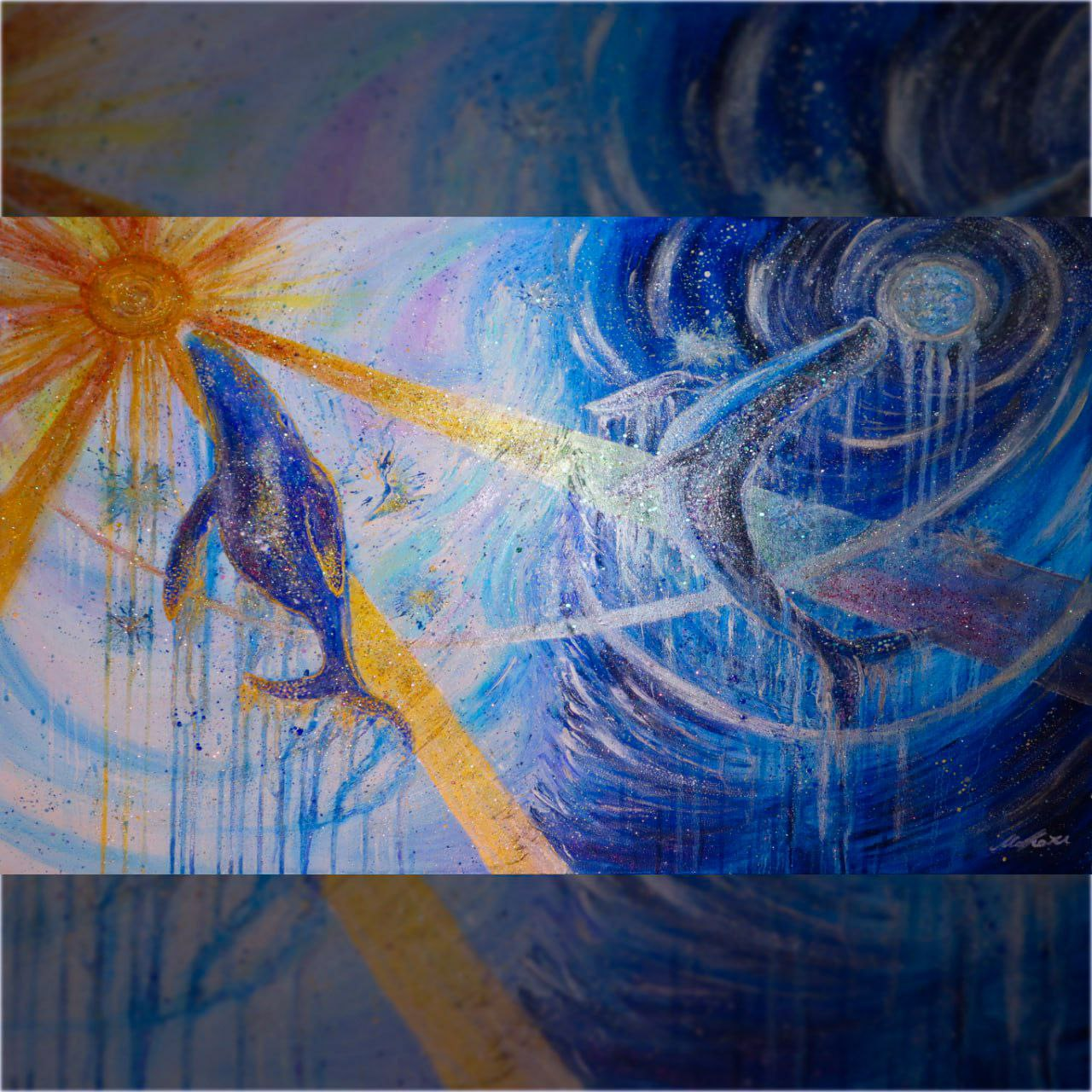 Mokari On Art Painting Whales